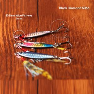 Señuelo artificial rígido de placa de hierro con forma de escamas de pez, tipo plomada, con anzuelos, para agua dulce y salada, de lanzamiento largo, biónico - Product Image 4