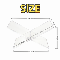 Support de livre pliable en acrylique transparent et présentoir stable pour livres de cuisine, livres d'invités et décoration de table basse