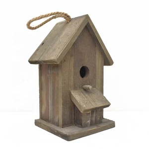 Vintage çiftlik ahşap kuş evleri asılı Birdhouse açık kapalı ahşap bahçe besleyici ağaç kuş evi ahşap kuş evi - Product Image 1