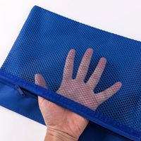 Pochette de rangement A4 en PVC transparent givré avec fermeture éclair, étanche, pour documents de bureau