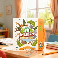 Samtoycn Livres audio bilingues espagnol-anglais Livres d'apprentissage précoce Montessori Jouet Livre parlant pour enfants avec stylo