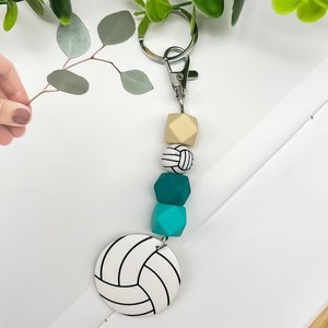 Llavero de Silicona con Estampado Deportivo <span class=keywords><strong>2026</strong></span>, Colgante de Madera con Cuentas, para Regalo del Día de la Madre - Product Image 1