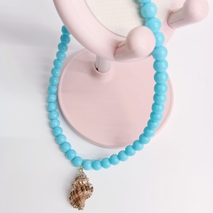 Thiết Kế Mới Kính 8Mm/10Mm Đồng Bằng Đính Cườm Phong Cách Thanh Lịch Thép Không Gỉ Colourful Vỏ Tự Nhiên Ốc Ốc Biển Vòng Cổ Quyến Rũ - Product Image 5