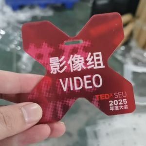 Étiquettes rondes en acrylique pour clés, étiquettes suspendues, étiquettes pour bagages avec anneaux, mousqueton étanche pour une utilisation en dortoir - Product Image 4