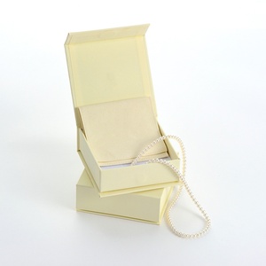 PackSecret Custom Logo Beige Gift <b>Box</b> Paper <b>Earring</b> Bracelet Necklace Jewelry Packaging Magnetic Boxes - Product Image 3