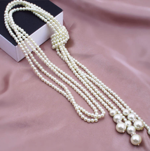 Collana lunga a catena maglione di perle a più strati alla moda all'ingrosso per fidanzamento o regalo di anniversario - Product Image 5