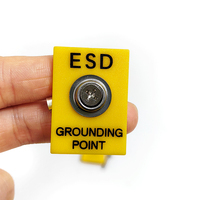 Prise de terre jaune ALLESD Composant d'équipement de mise à la terre antistatique Installation de terre ESD 1x10mmStud