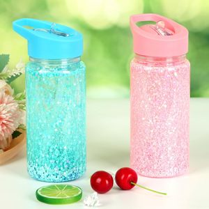 Wholesale 500ml PC Plastic Reusable Drinkware Transparent Portable 16oz Tumbler Outdoor <b>Travel</b> Sports <b>Bottle</b> Lid Applicable - Product Image 2