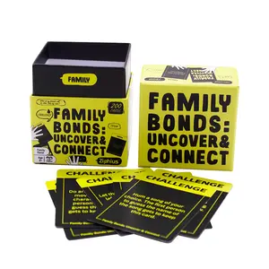 工厂高品质定制印刷家庭派对纸扑克牌套装游戏带盒印刷