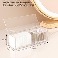 Boîte de rangement et de présentation en acrylique transparente, couleur personnalisée, contemporaine, multi-usages, durable, pour cotons-tiges et boules de coton, service de découpe