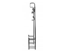 Porte-manteau 3 niveaux avec organisateur de chaussures et étagère de rangement, banc d'entrée 3-en-1, idéal pour les petits espaces, structure métallique