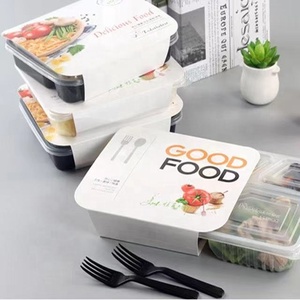 Print design custom logo lunch food container box paper sleeves