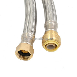3/4 "đẩy để kết nối x 3/4" fip SS304 bện thép không gỉ cupc NSF-61 chì miễn phí Máy nước nóng hệ thống ống nước - Product Image 1