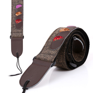 Sangle de guitare en cuir, sangle d'épaule de style classique durable pour guitare acoustique, électrique et folk - Product Image 1