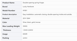 مفصلات نابضة مزدوجة 6 بوصة # من السهل التركيب التلقائي فتح مزدوج من الداخل والخارج - Product Image 6