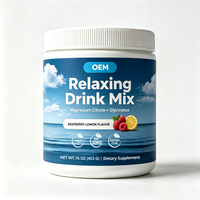 Poudre de mélange de boissons relaxantes certifiée OEM ODM personnalisable, citrate de magnésium et glycinate de magnésium, favorise la relaxation et l'humeur