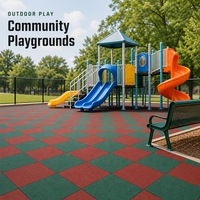 Dalles de sol en caoutchouc recyclé EPDM SBR pour tapis de gym et fitness extérieur, absorption des chocs, certifiées CE