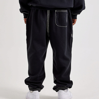 Survêtements personnalisés pour hommes, ensemble sweat-shirt et pantalon de survêtement avec coutures contrastées, fermeture éclair