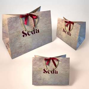 Sacs en papier de luxe avec logo personnalisé, sacs en papier personnalisés, emballage pour vêtements, sacs cadeaux, sacs de boutique, sacs de shopping en carton - Product Image 1