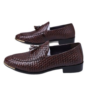 Chaussures Su Le Fu de style britannique, grande taille, pour bureau <span class=keywords><strong>et</strong></span> occasions formelles ou décontractées, avec empeigne tissée, modèle à enfiler, style homme - Product Image 1