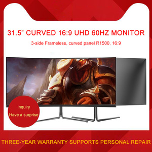 Thiết kế mỏng Vivid UHD 32 inch <span class=keywords><strong>PC</strong></span> màn hình 4K cong chơi game Màn hình IPS Bảng điều chỉnh <span class=keywords><strong>PC</strong></span> Gamer màn hình - Product Image 6