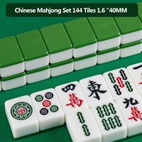Ensemble de tuiles de Mahjong mélangeant automatique bleu vert à faible quantité minimale de commande 40mm tuiles de Mahjong magnétiques chinoises américaines