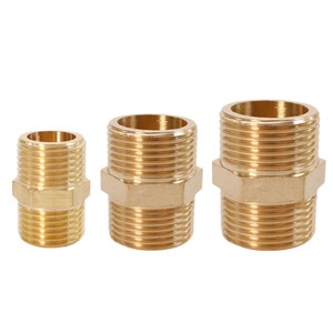 Adaptateur rapide mâle-mâle en laiton, raccord hexagonal égal/réducteur pour tuyaux d'eau et de gaz - Product Image 5