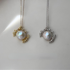 Collar con Colgante <span class=keywords><strong>de</strong></span> Pez <span class=keywords><strong>de</strong></span> Cabeza Grande con Perla Natural <span class=keywords><strong>de</strong></span> Cobre, Estilo Little Witch <span class=keywords><strong>de</strong></span> Moyamiya Ocean World, Joyería para Mujer - Product Image 5