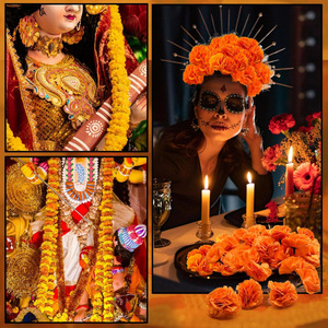 Flores artificiales <span class=keywords><strong>de</strong></span> 9cm <span class=keywords><strong>de</strong></span> diámetro, Clavel y caléndula, corona <span class=keywords><strong>de</strong></span> pared <span class=keywords><strong>de</strong></span> seda, accesorios, Sección <span class=keywords><strong>de</strong></span> arreglo floral <span class=keywords><strong>de</strong></span> salón - Product Image 5