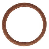 Housse de volant Airespace Saddle Brown Monogram en velours de coton personnalisé, cuir PU gaufré, antidérapante, universelle, 38 cm
