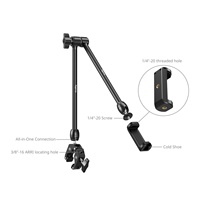 Support de bureau 21,7 pouces avec bras articulé à friction en forme de crabe et pince pour smartphone