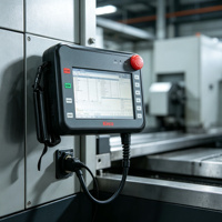 Panel de Pantalla Táctil HMI Compacto de 7 Pulgadas SZ7GE, Resolución 800x480, Material ABS, Puertos RS232, Ethernet, E-Stop, Robot Industrial