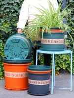 Pot de fleurs moderne en résine plastique écologique pour plantes vertes de bureau (radis, roses) avec système de contrôle des racines