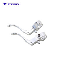 Levier de frein de vélo Richi à trois doigts en alliage d'aluminium argenté pour vélos d'enfants, étrier 22,2 mm, fixation au guidon ergonomique