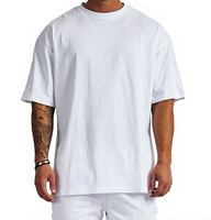 T-shirt de musculation pour hommes grande taille en coton, coupe ample, haut de sport respirant à manches raglan pour la gym et le fitness