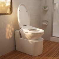 Toilettes de compostage intelligentes modernes, toilettes biodégradables avec agitation et ventilation automatiques