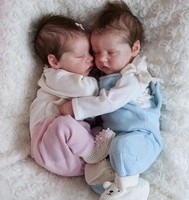 Juego De muñecas De simulación De vinilo De 18Cm De alta calidad Bebes recién nacidos gemelos niña De Silicona Real Preemie Reborn Toddler Dolls