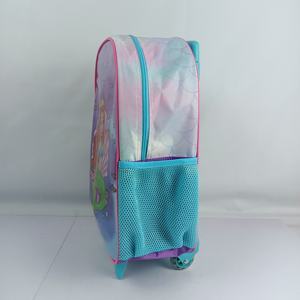 2025 diseño de fábrica sirena impresión brillante PVC niñas <span class=keywords><strong>mochila</strong></span> escolar <span class=keywords><strong>con</strong></span> bolsa de almuerzo <span class=keywords><strong>mochila</strong></span>, carro <span class=keywords><strong>con</strong></span> dos <span class=keywords><strong>ruedas</strong></span> personalizado - Product Image 4
