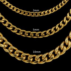 Cadenas Cubanas de Hip Hop al por Mayor, Collares Unisex de Acero Inoxidable con Cierre de Langosta para Hombre - Product Image 2