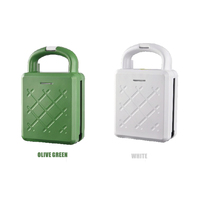 Mini gaufrier électrique antiadhésif avec plaques amovibles (13x12cm) 650W, indicateur de cuisson, rangement du cordon, pour usage domestique