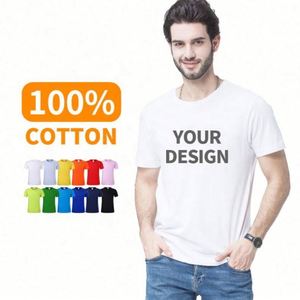Factory Wholesale 100% Cotton High Quality Bulk White Custom Printing Logo Plain Mens Clothing Graphic Men's T <b>Shirt</b> - Product Image 1