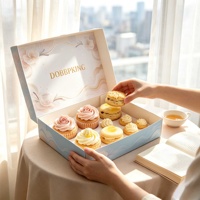 Boîte à chocolat en papier rigide de luxe avec logo personnalisé, emballage pour dattes du Ramadan, boîtes cadeaux avec insert pour dattes sucrées
