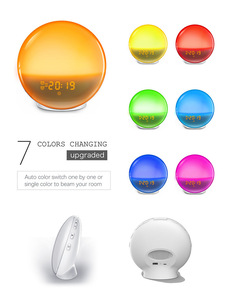 Wifi thông minh <span class=keywords><strong>LED</strong></span> ánh sáng ban đêm thức dậy ánh sáng mặt trời mọc đèn với điều khiển cảm ứng điện thoại di động ứng dụng điều khiển cho trẻ em bé phòng ngủ - Product Image 6