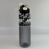 Grande bouteille d'eau de sport d'une capacité de 1L avec couvercle en paille étanche pour randonnée, gym, camping, utilisation durable en extérieur