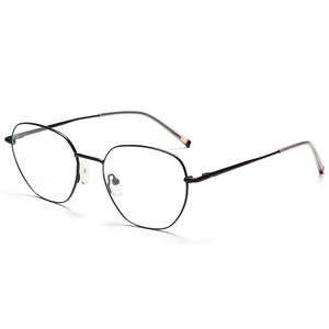 Nouvelles lunettes optiques géométriques artistiques, monture métallique complète, anti-UV, unisexe, style britannique européen Me2007 - Product Image 1