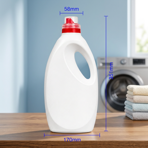 Bouteille de détergent en plastique réutilisable de 3000 ml avec bouchon à vis et poignée pour emballage d'adoucissant textile, recyclable, OEM, approvisionnement en vrac, utilisation ovale - Product Image 3