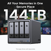UGREEN NASync DXP4800 Plus NAS 4 baies, Intel Pentium Gold 8505, 10GbE+2.5GbE, 8 Go DDR5, 128 Go SSD, 4*SATA+2*M.2 NVMe