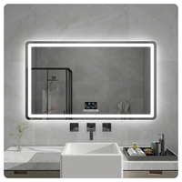 Miroir intelligent pour salle de bain, miroir LED avec écran tactile, miroir de salle de bain anti-buée avec lumière