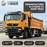 Экономичный восстановленный самосвал Sinotruk Howo TX 8x4 с левым рулем, 440 л.с., желтый, с высокой грузоподъемностью, усиленный