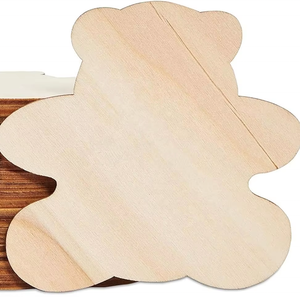 Orsacchiotto di <span class=keywords><strong>legno</strong></span> ritagli per l'artigianato, pezzi di <span class=keywords><strong>legno</strong></span> non finiti per progetti fai da te per bambini pittura ornamenti <span class=keywords><strong>in</strong></span> bianco - Product Image 1